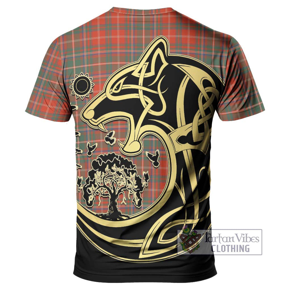 MacDougall Ancient Tartan T-Shirt with Family Crest Celtic Wolf Style - Tartan Vibes Clothing