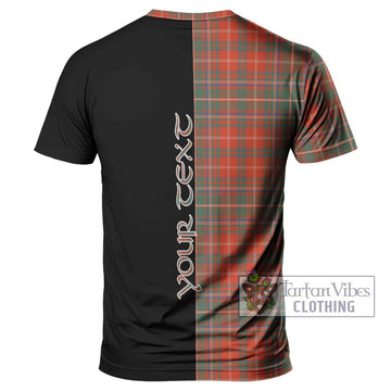 MacDougall Ancient Tartan T-Shirt with Family Crest and Half Of Me Style