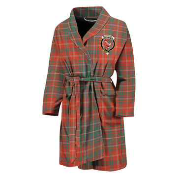 MacDougall Ancient Tartan Bathrobe with Family Crest