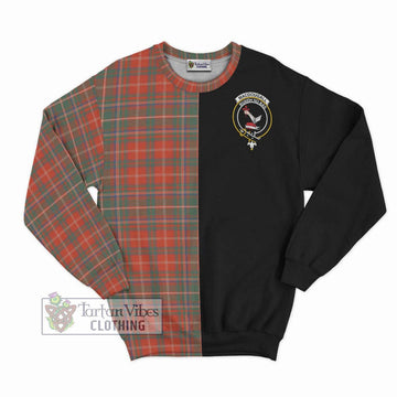 MacDougall Ancient Tartan Sweatshirt with Family Crest and Half Of Me Style