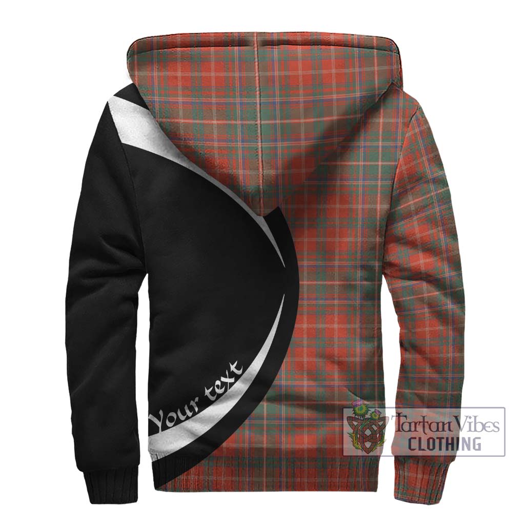 MacDougall Ancient Tartan Sherpa Hoodie with Family Crest Circle Style - Tartan Vibes Clothing