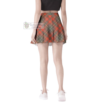 MacDougall Ancient Tartan Women's Plated Mini Skirt Cross Style