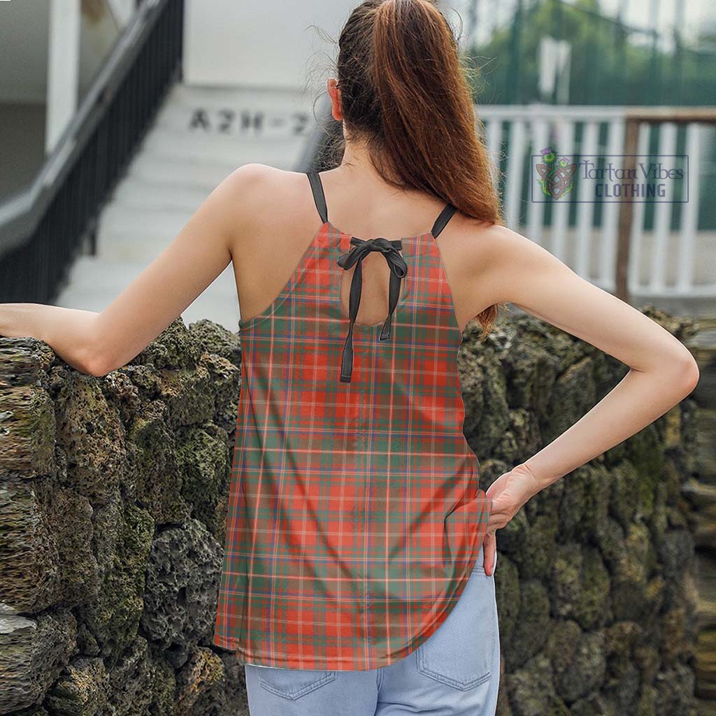 Tartan Vibes Clothing MacDougall Ancient Tartan Loose Halter Neck Camisole