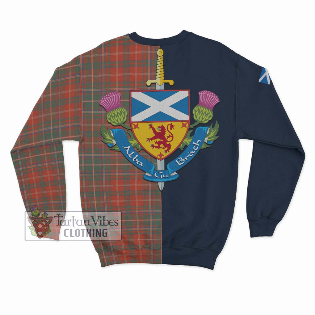 Tartan Vibes Clothing MacDougall Ancient Tartan Sweatshirt with Scottish Lion Royal Arm Half Style