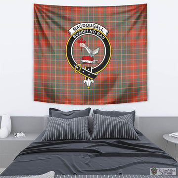 MacDougall Ancient Tartan Tapestry Wall Hanging and Home Decor for Room with Family Crest