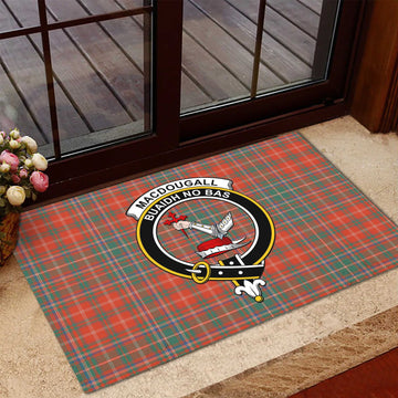 MacDougall Ancient Tartan Door Mat with Family Crest