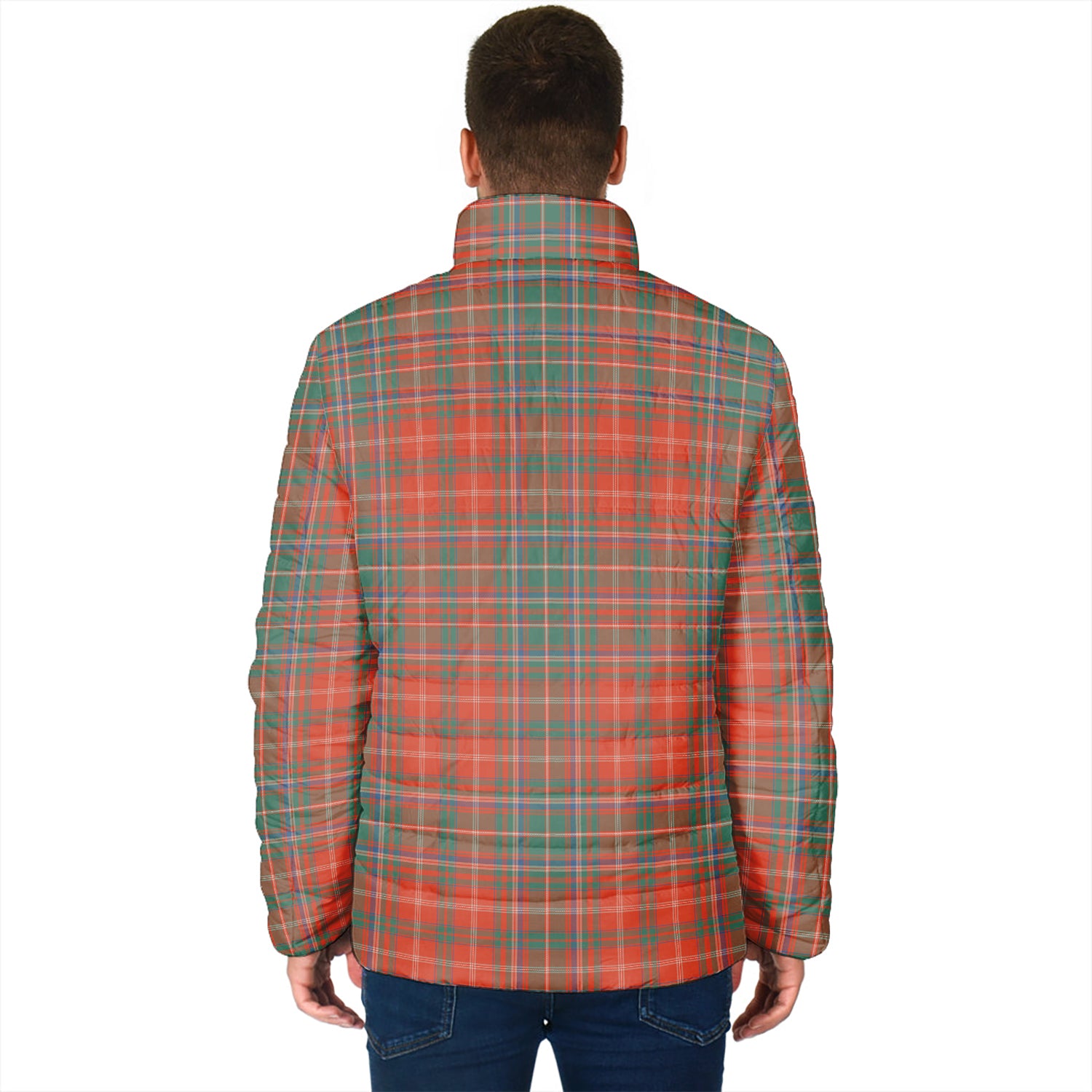 MacDougall Ancient Tartan Padded Jacket with Family Crest - Tartan Vibes Clothing