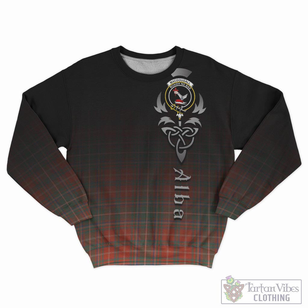 Tartan Vibes Clothing MacDougall Ancient Tartan Sweatshirt Featuring Alba Gu Brath Family Crest Celtic Inspired