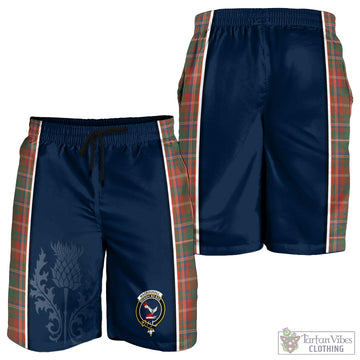 MacDougall Ancient Tartan Men's Shorts with Family Crest and Scottish Thistle Vibes Sport Style