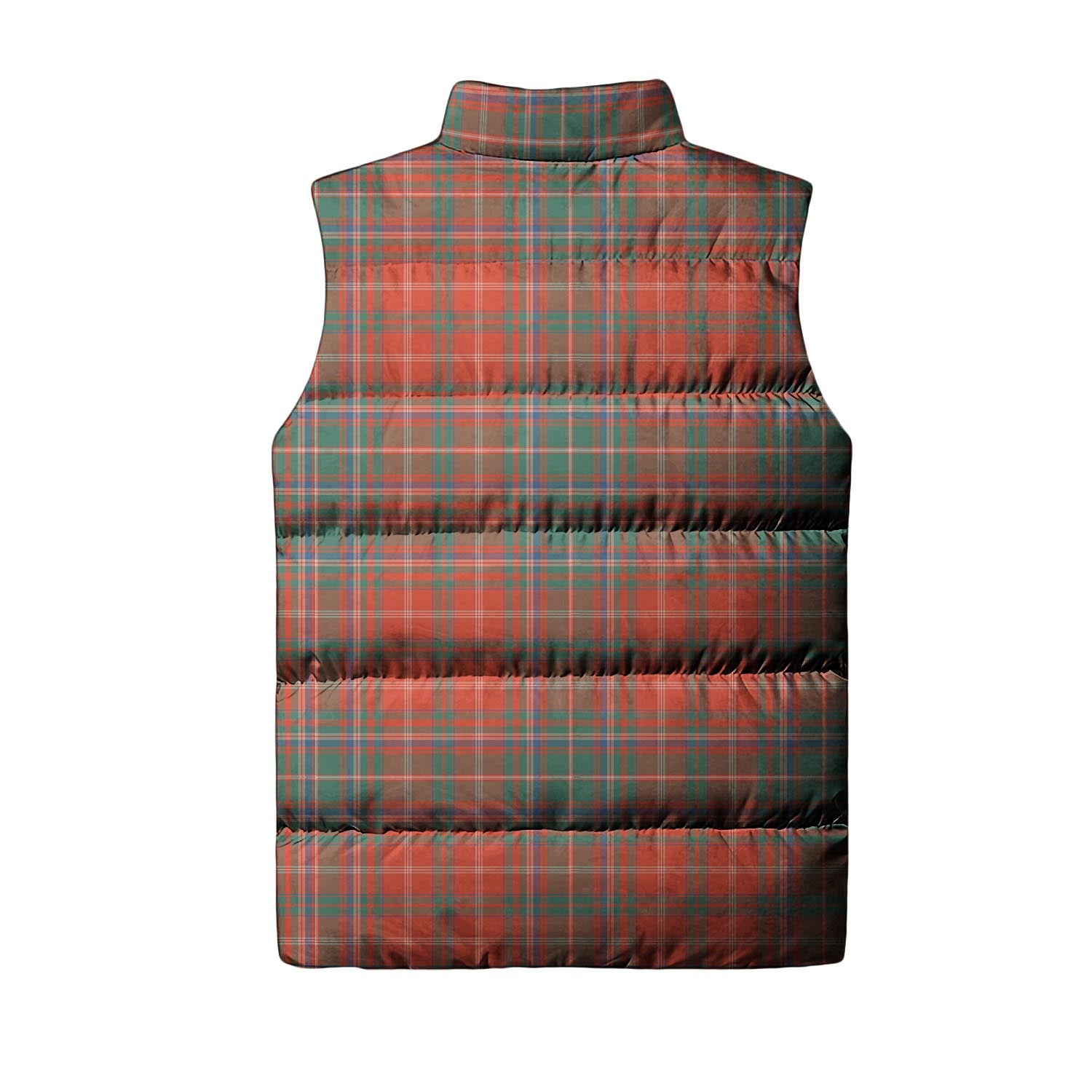 MacDougall Ancient Tartan Sleeveless Puffer Jacket with Family Crest - Tartanvibesclothing