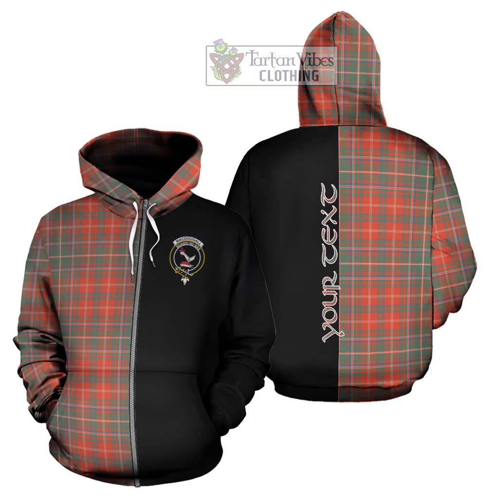 Tartan Vibes Clothing MacDougall Ancient Tartan Hoodie with Family Crest and Half Of Me Style