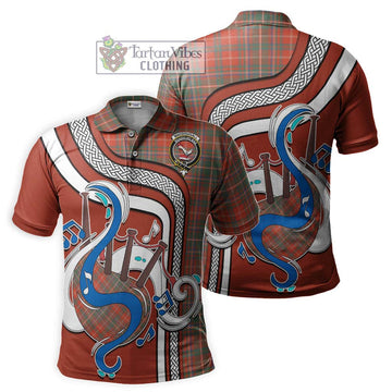 MacDougall Ancient Tartan Polo Shirt with Epic Bagpipe Style