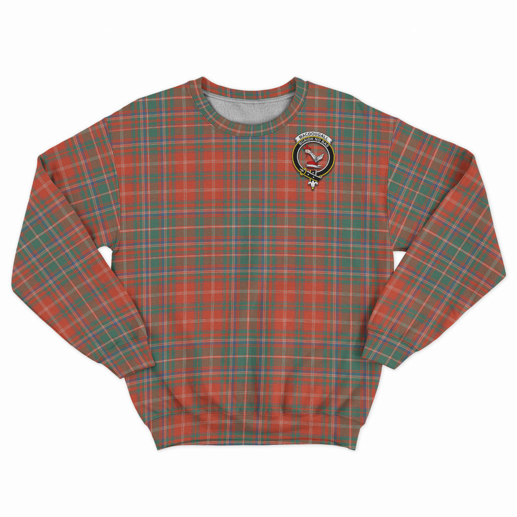 MacDougall Ancient Tartan Sweatshirt with Family Crest - Tartan Vibes Clothing