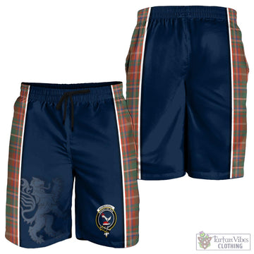 MacDougall Ancient Tartan Men's Shorts with Family Crest and Lion Rampant Vibes Sport Style