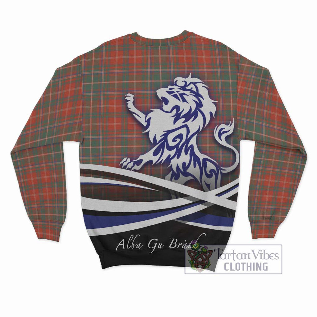 MacDougall Ancient Tartan Sweatshirt with Alba Gu Brath Regal Lion Emblem - Tartanvibesclothing Shop