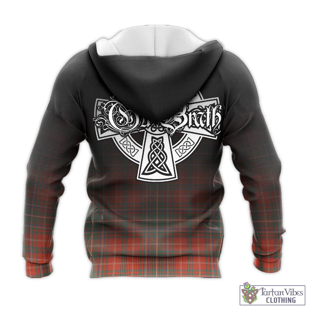 Tartan Vibes Clothing MacDougall Ancient Tartan Knitted Hoodie Featuring Alba Gu Brath Family Crest Celtic Inspired