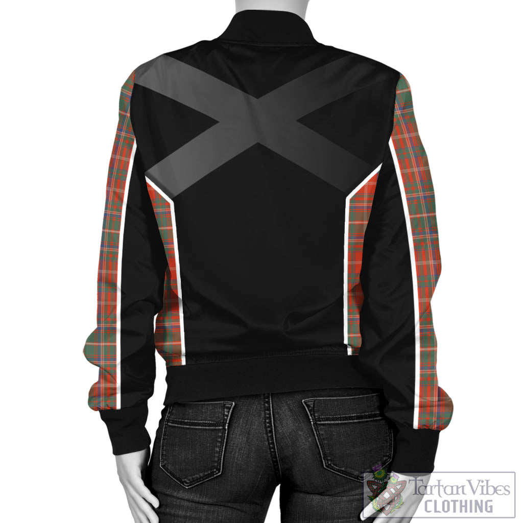 Tartan Vibes Clothing MacDougall Ancient Tartan Bomber Jacket with Family Crest and Scottish Thistle Vibes Sport Style