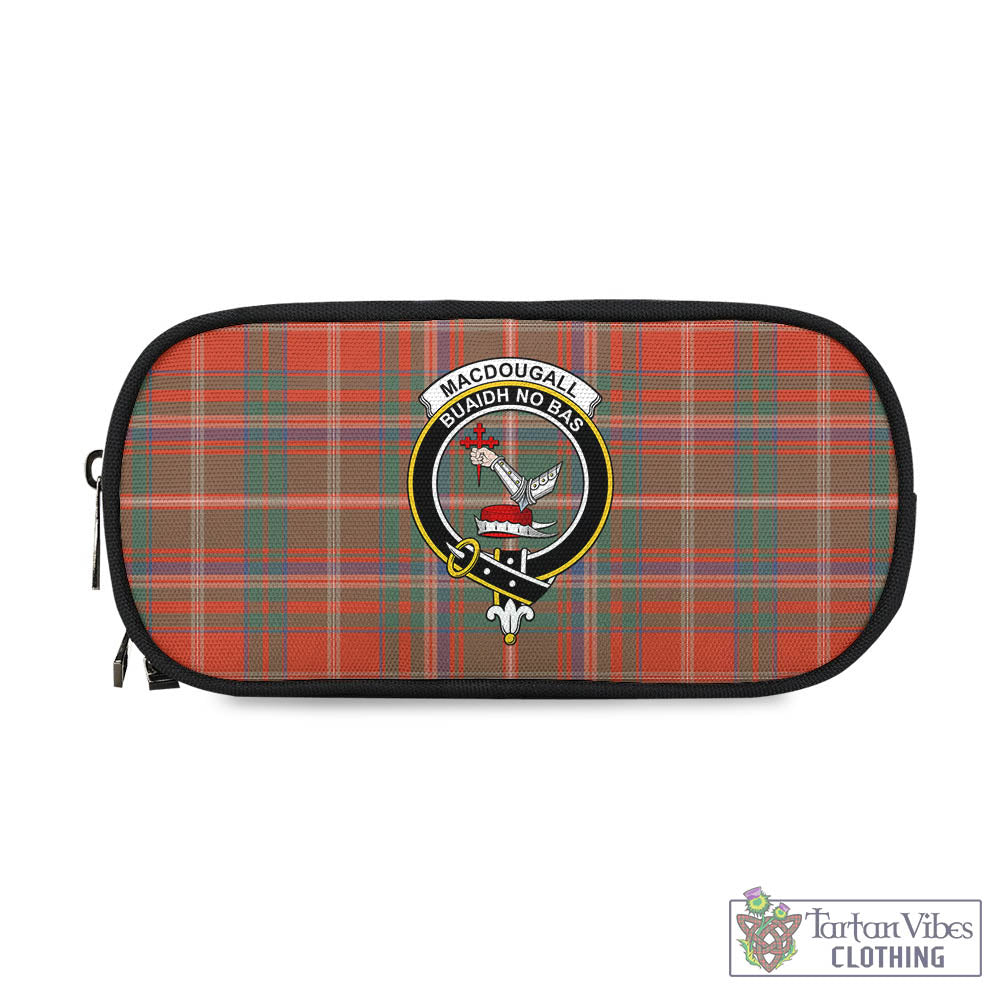 Tartan Vibes Clothing MacDougall Ancient Tartan Pen and Pencil Case with Family Crest