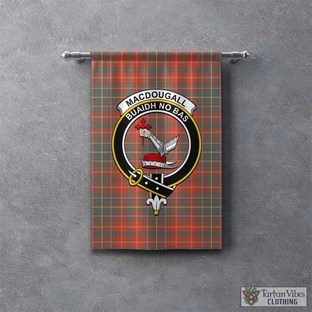 Tartan Vibes Clothing MacDougall Ancient Tartan Gonfalon, Tartan Banner with Family Crest