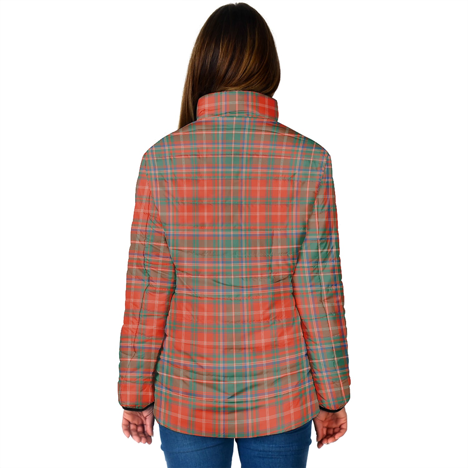 MacDougall Ancient Tartan Padded Jacket with Family Crest - Tartan Vibes Clothing