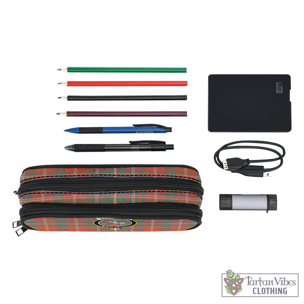 Tartan Vibes Clothing MacDougall Ancient Tartan Pen and Pencil Case with Family Crest