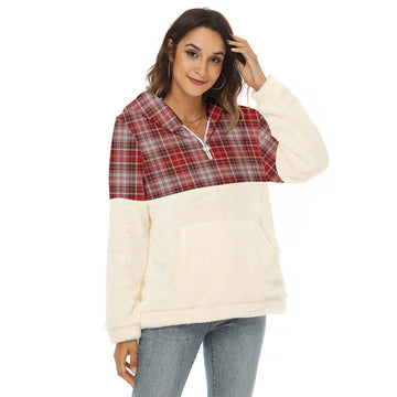 MacDougall Dress Tartan Women's Borg Fleece Hoodie With Half Zip