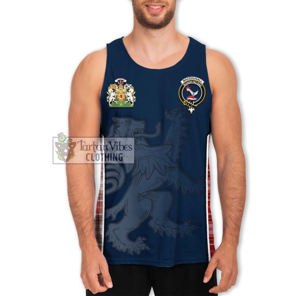 Tartan Vibes Clothing MacDougall Dress Tartan Men's Tank Top with Family Crest and Lion Rampant Vibes Sport Style