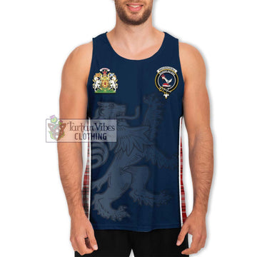 MacDougall Dress Tartan Men's Tank Top with Family Crest and Lion Rampant Vibes Sport Style