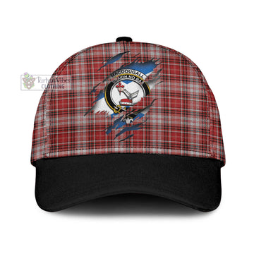 MacDougall Dress Tartan Classic Cap with Family Crest In Me Style