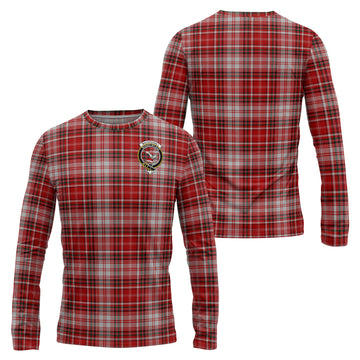 MacDougall Dress Tartan Long Sleeve T-Shirt with Family Crest