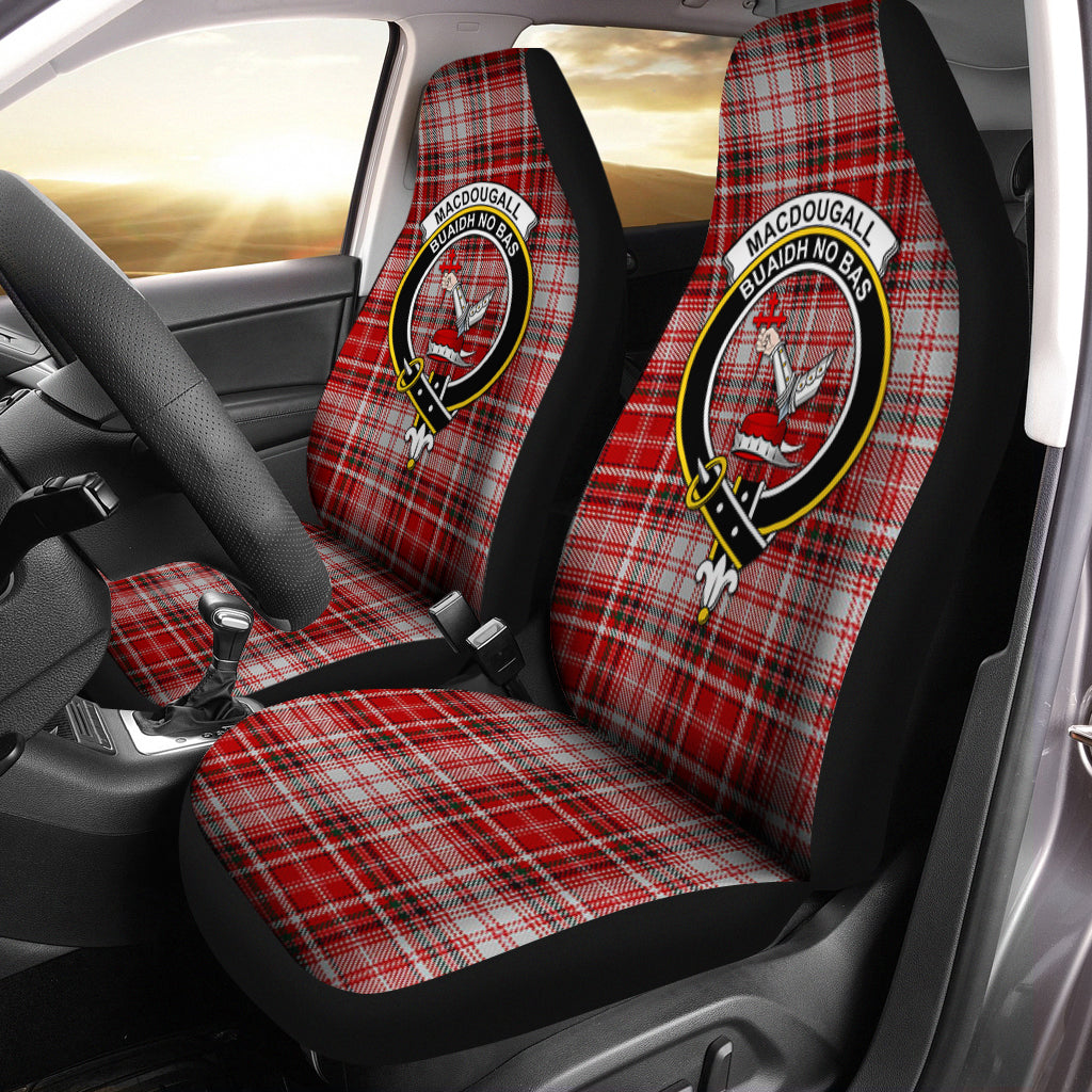 MacDougall Dress Tartan Car Seat Cover with Family Crest One Size - Tartanvibesclothing