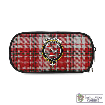 MacDougall Dress Tartan Pen and Pencil Case with Family Crest