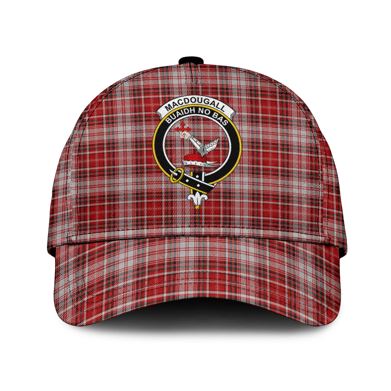 MacDougall Dress Tartan Classic Cap with Family Crest Classic Cap Universal Fit - Tartan Vibes Clothing