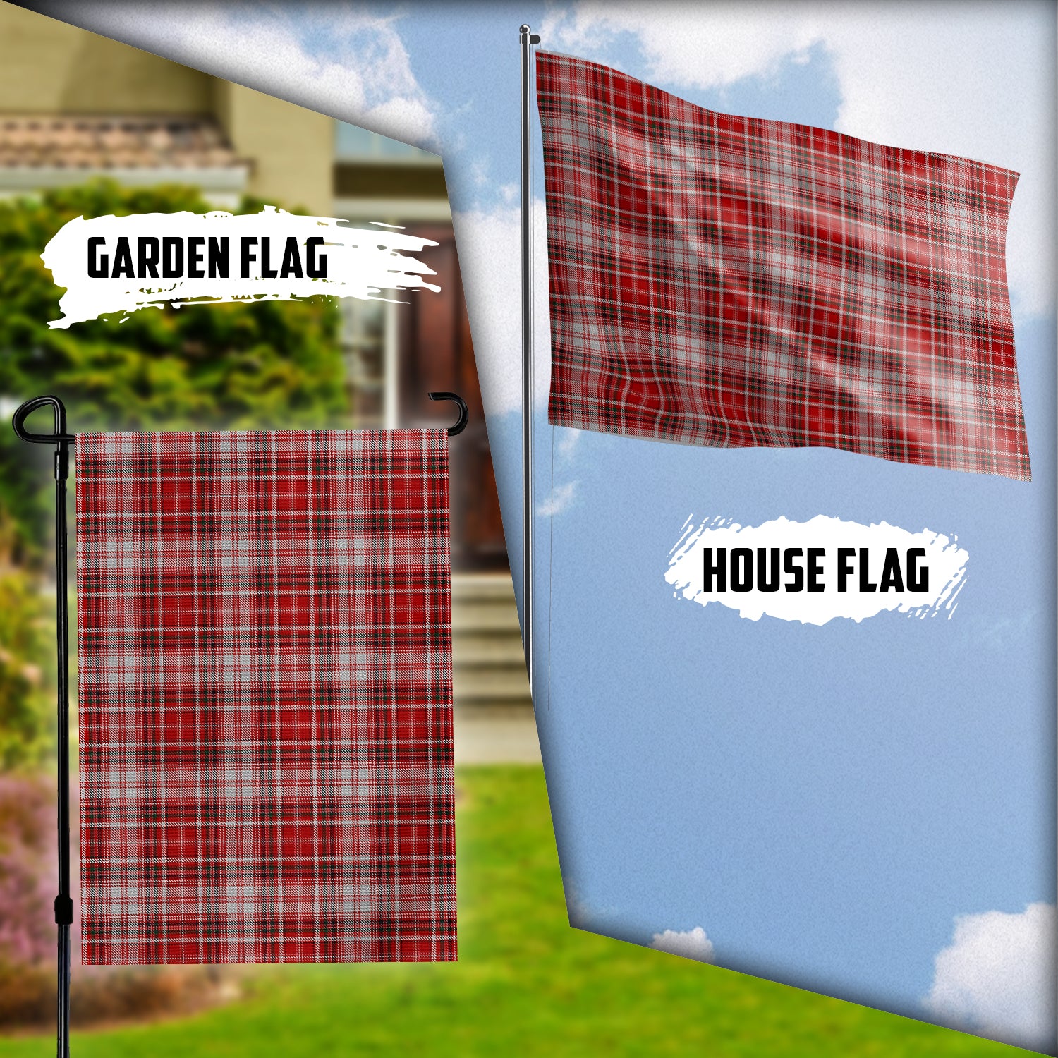 MacDougall Dress Tartan Flag Garden Flag (Vertical) - Tartan Vibes Clothing