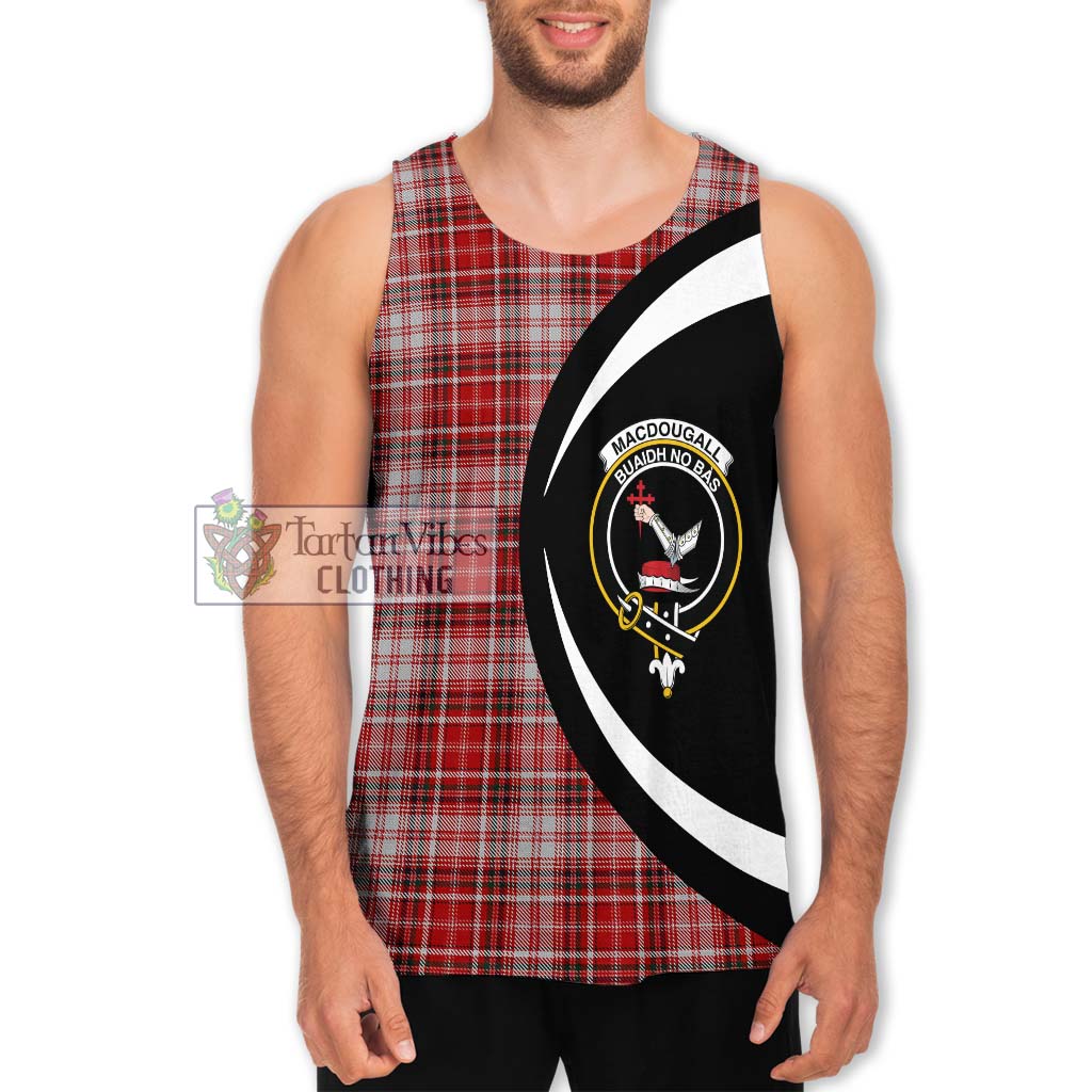 MacDougall Dress Tartan Men's Tank Top with Family Crest Circle Style Men - Tartan Vibes Clothing