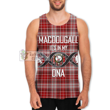 MacDougall Dress Tartan Men's Tank Top with Family Crest DNA In Me Style