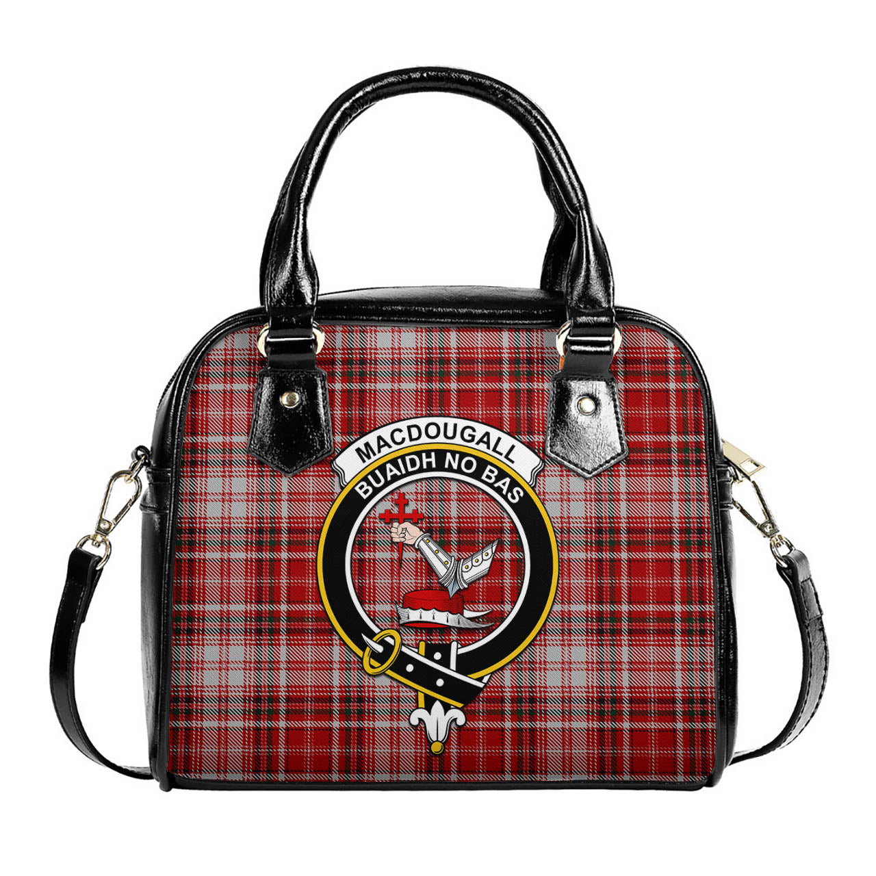 MacDougall Dress Tartan Shoulder Handbags with Family Crest One Size 6*25*22 cm - Tartanvibesclothing