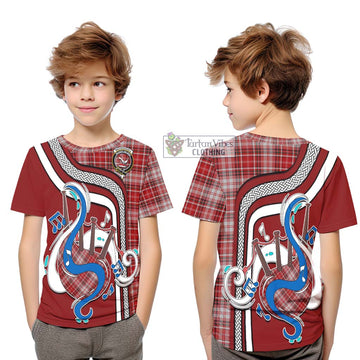 MacDougall Dress Tartan Kid T-Shirt with Epic Bagpipe Style