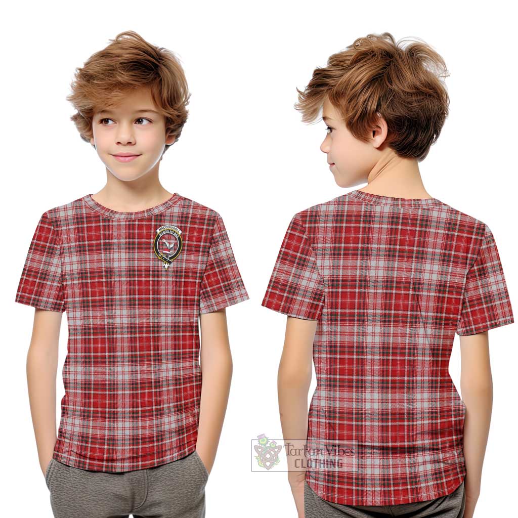 Tartan Vibes Clothing MacDougall Dress Tartan Kid T-Shirt with Family Crest