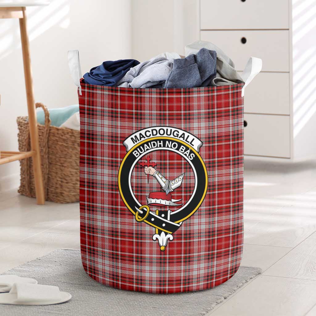 Tartan Vibes Clothing MacDougall Dress Tartan Laundry Basket with Family Crest