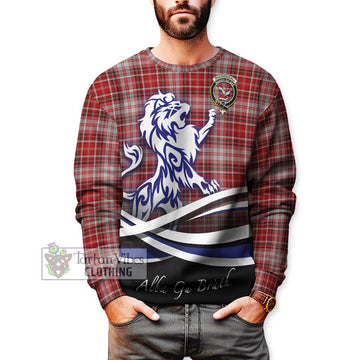 MacDougall Dress Tartan Sweatshirt with Alba Gu Brath Regal Lion Emblem