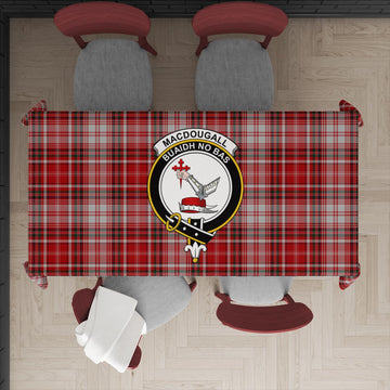 MacDougall Dress Tartan Tablecloth with Family Crest