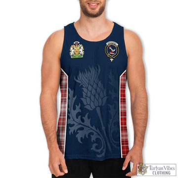 MacDougall Dress Tartan Men's Tanks Top with Family Crest and Scottish Thistle Vibes Sport Style