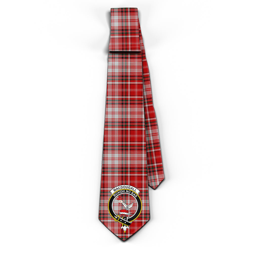 MacDougall Dress Tartan Classic Necktie with Family Crest - Tartan Vibes Clothing