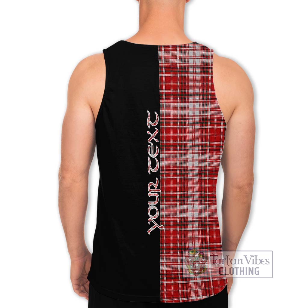 Tartan Vibes Clothing MacDougall Dress Tartan Men's Tank Top with Family Crest and Half Of Me Style