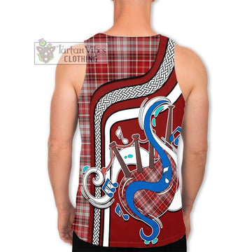 MacDougall Dress Tartan Men's Tank Top with Epic Bagpipe Style