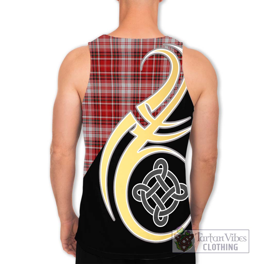 Tartan Vibes Clothing MacDougall Dress Tartan Men's Tank Top with Family Crest and Celtic Symbol Style