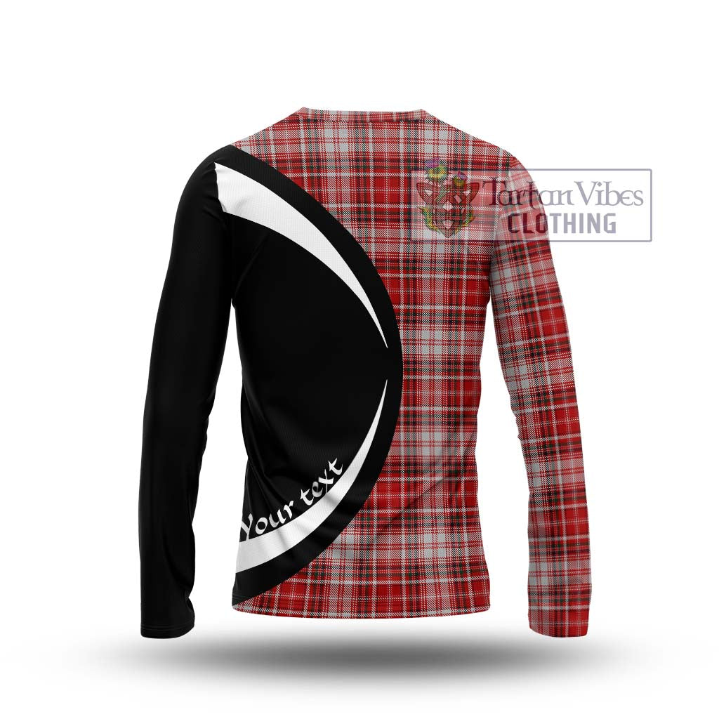 MacDougall Dress Tartan Long Sleeve T-Shirt with Family Crest Circle Style - Tartan Vibes Clothing