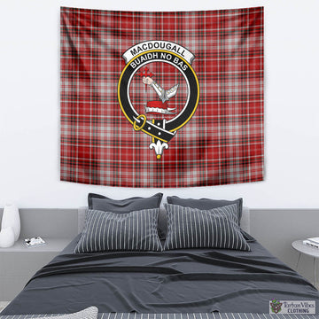 MacDougall Dress Tartan Tapestry Wall Hanging and Home Decor for Room with Family Crest