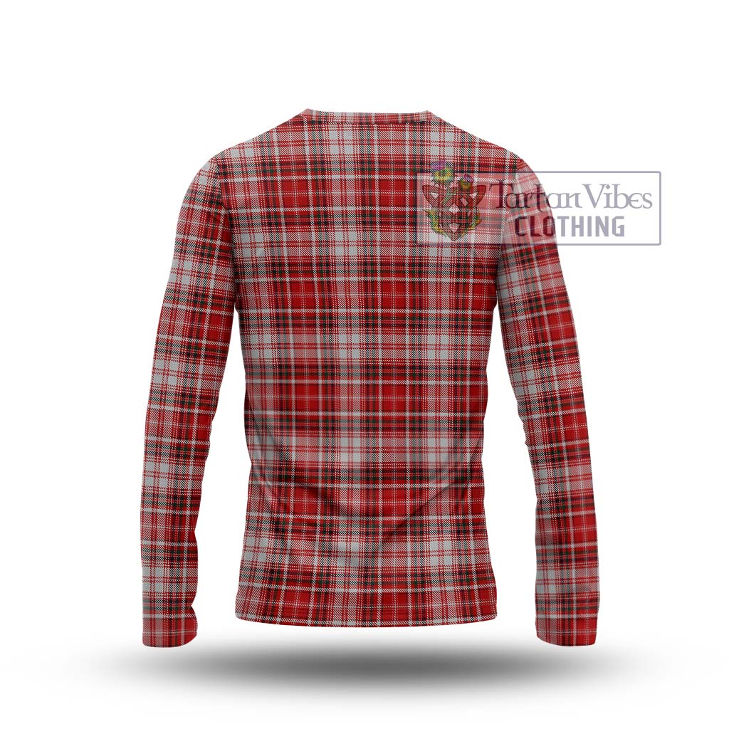 Tartan Vibes Clothing MacDougall Dress Tartan Long Sleeve T-Shirt with Family Crest DNA In Me Style